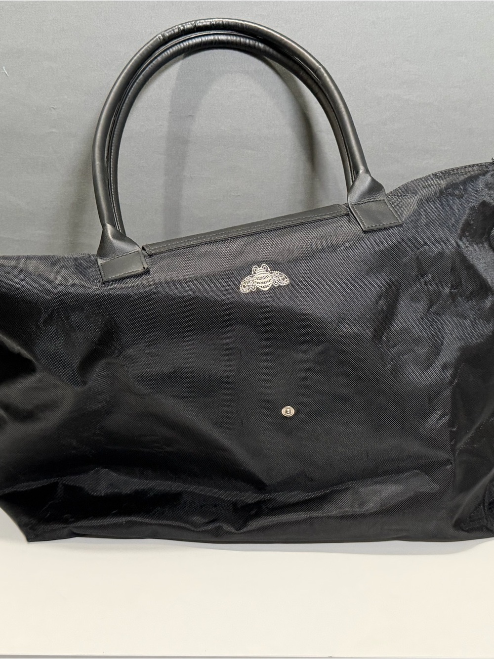 Black patron Travel Tote Bag with Top Handles